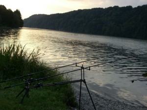 Fischen an der Drau